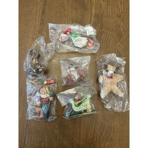 Vintage Christmas Ornaments Deadstock New Package Japan Taiwan HK Lot of 6 MCM